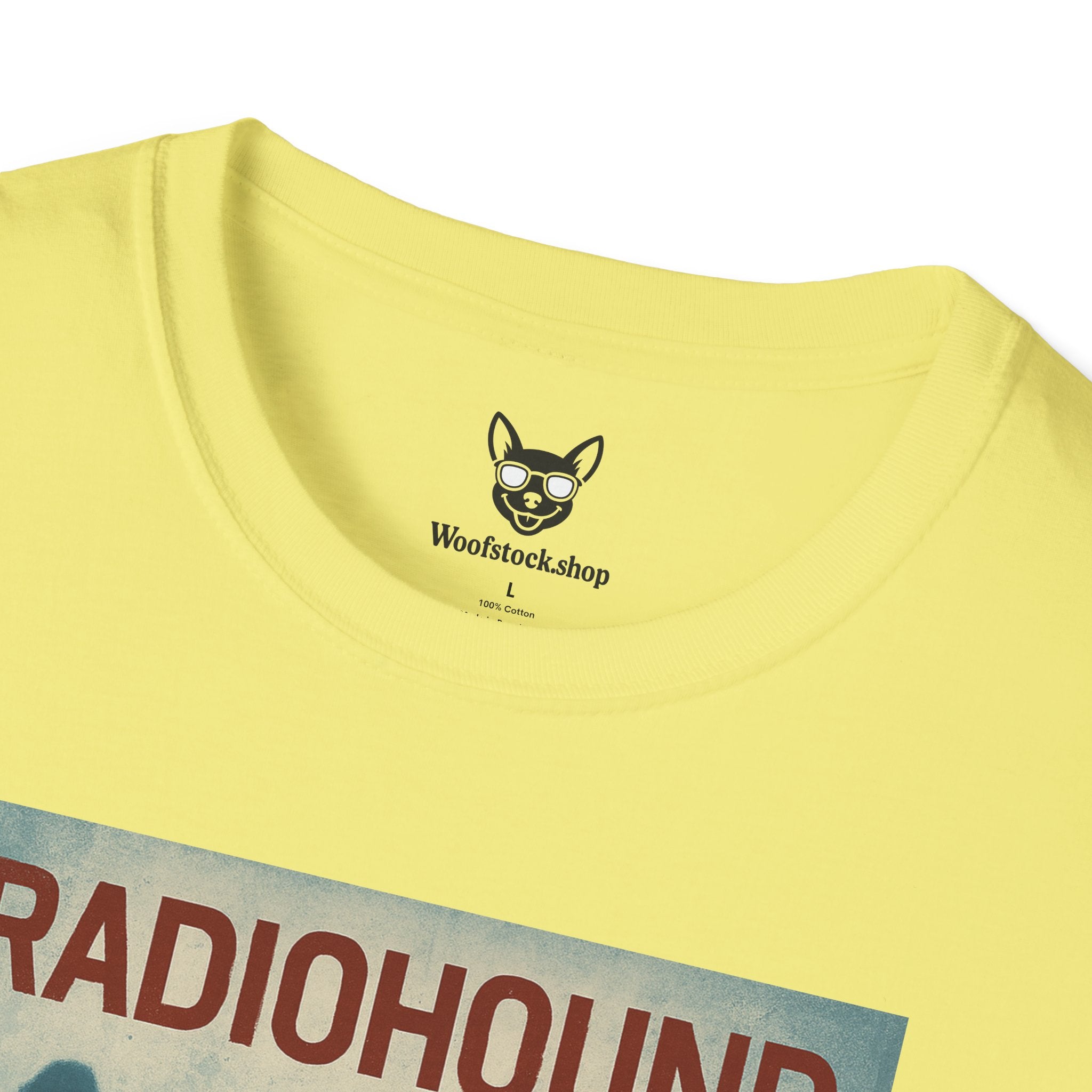 Radiohead Concert Poster Dog Parody Unisex Softstyle T-Shirt -- Funny Rock Tee for Music and Dog Lovers